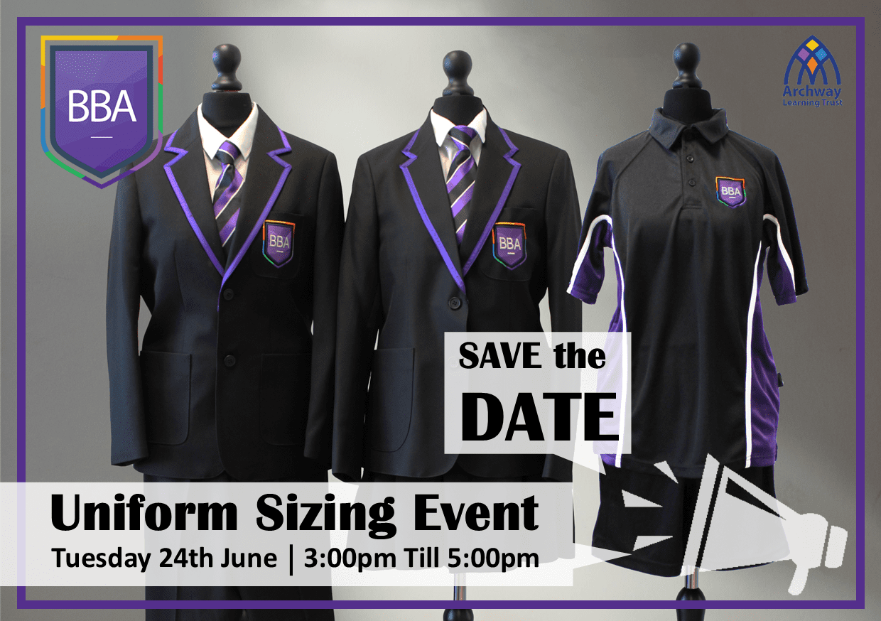 BBA Uniform Sizing Save The Date 2025