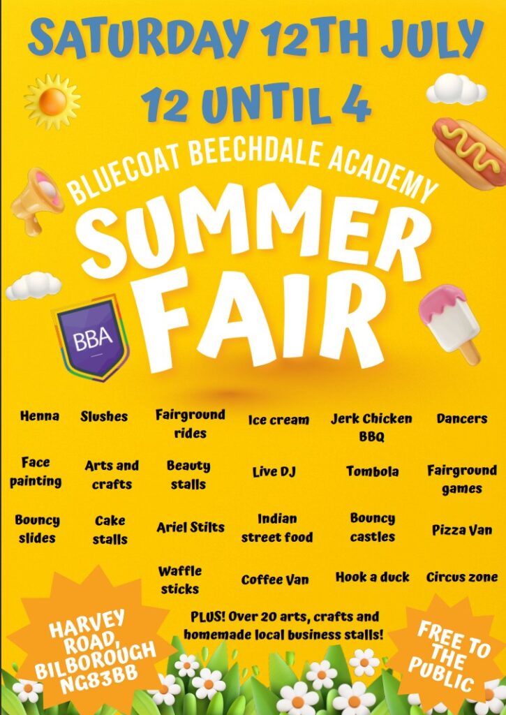 Summer Fair Saturday 12th July 2025